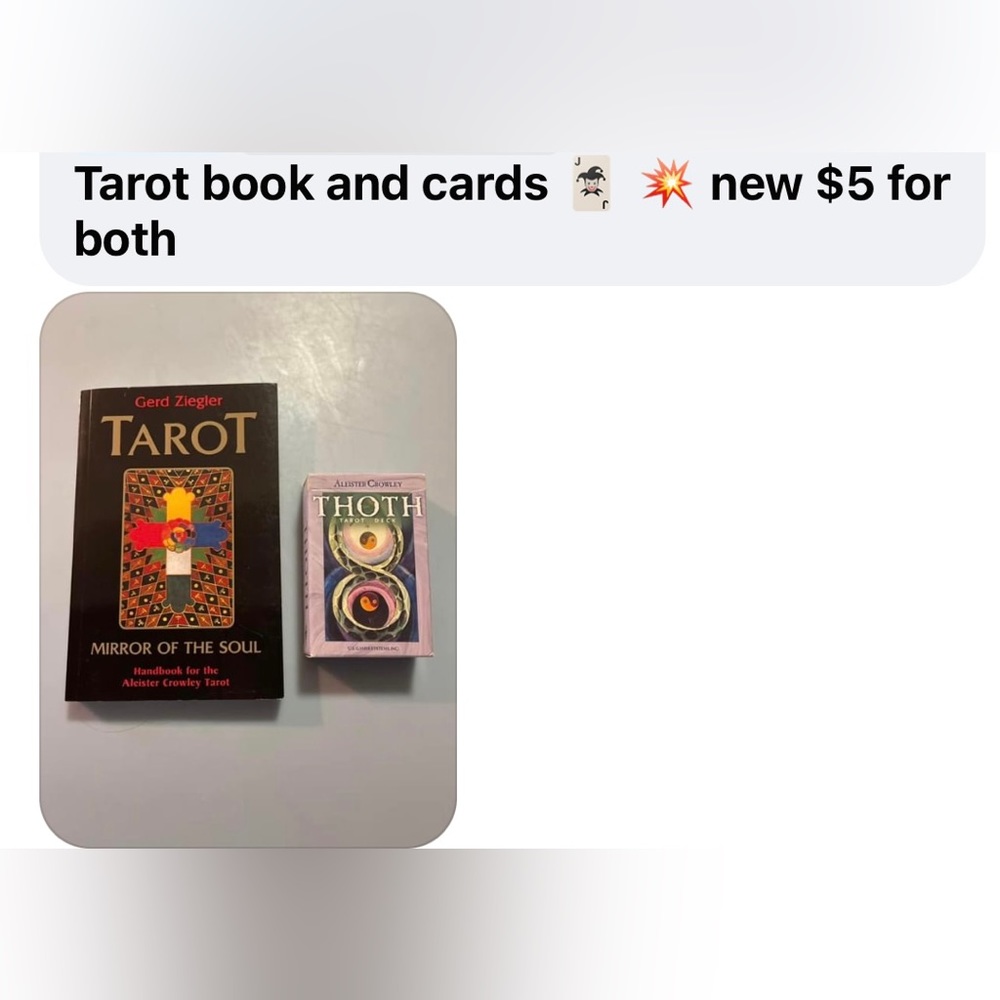 Tarot cards and book